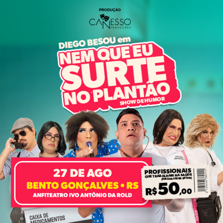 Diego Besou em Nem que eu surte no planto - Bento Gonalves RS