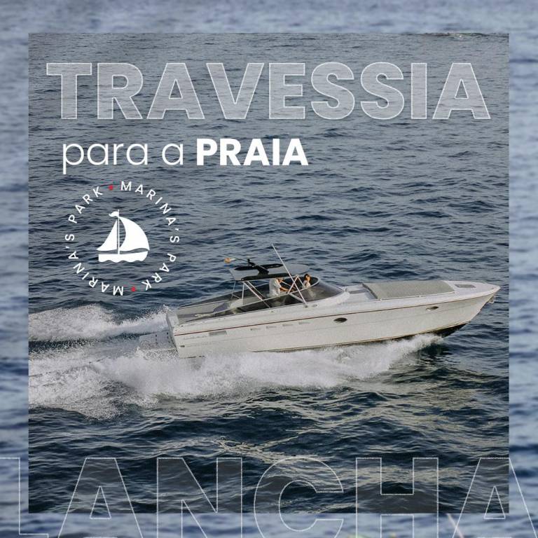 Travessia para a praia de lancha
