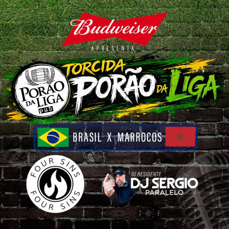 Torcida Por�o da Liga - Brasil x Marrocos