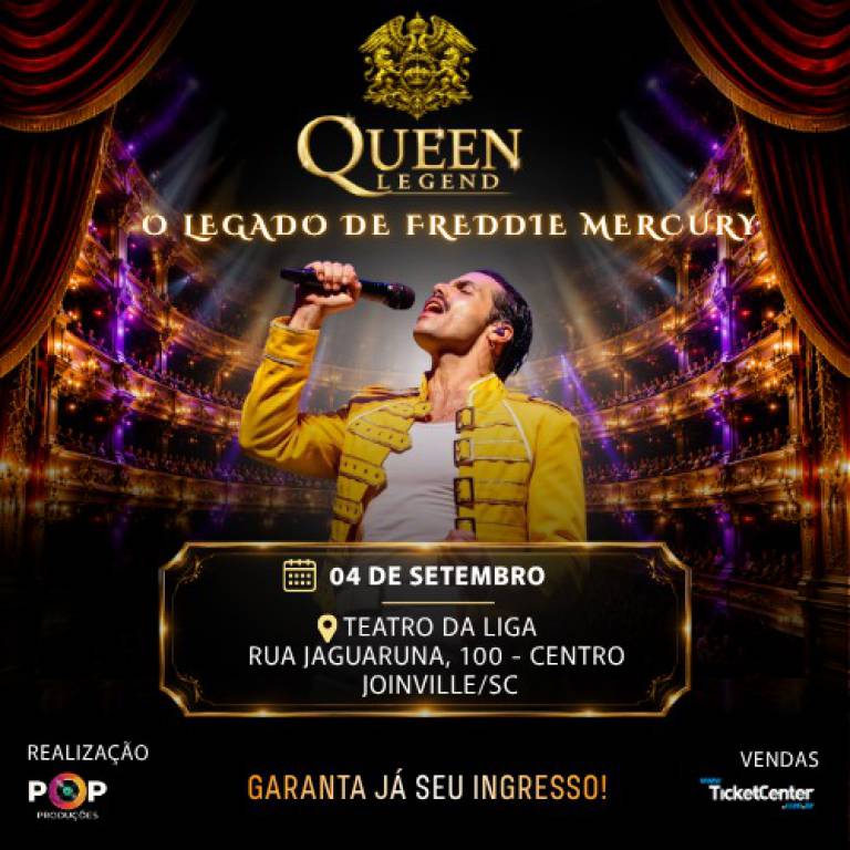 Queen Legend - O Legado de Freddie Mercury - Joinville SC
